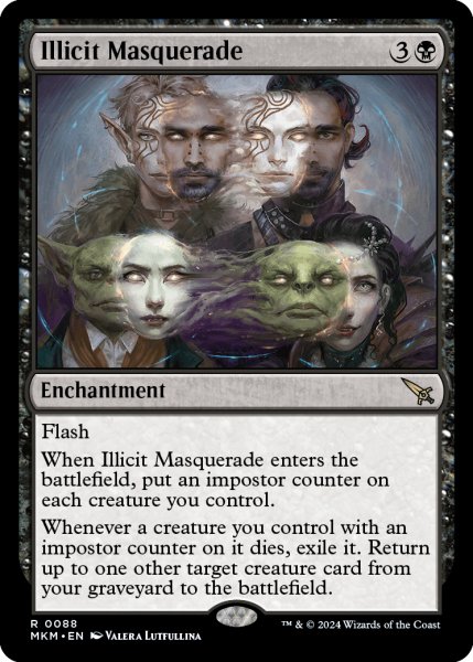 画像1: 【ENG】無法の仮面舞踏会/Illicit Masquerade[MTG_MKM_0088_R] (1)