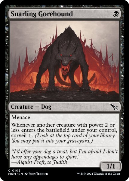 画像1: 【ENG】うなる大殺犬/Snarling Gorehound[MTG_MKM_0105_C] (1)