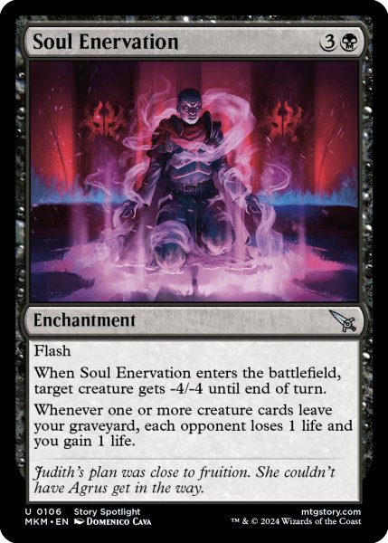 画像1: 【ENG】魂の弱体化/Soul Enervation[MTG_MKM_0106_U] (1)