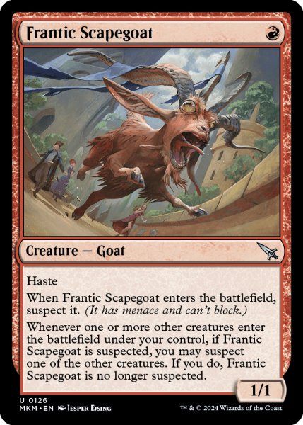 画像1: 【ENG】狂乱逃走する山羊/Frantic Scapegoat[MTG_MKM_0126_U] (1)