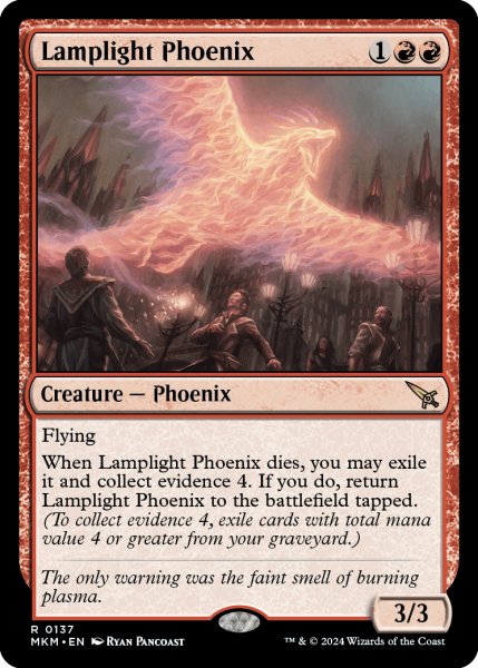 画像1: 【ENG】ランプ光のフェニックス/Lamplight Phoenix[MTG_MKM_0137_R] (1)