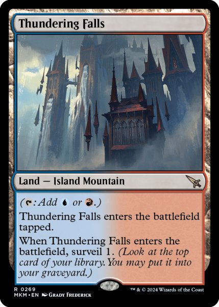 画像1: 【ENG】轟音の滝/Thundering Falls[MTG_MKM_0269_R] (1)