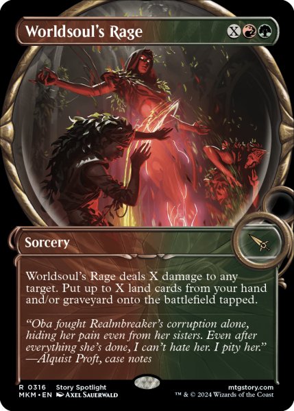 画像1: 【ENG】■Showcace Frame■世界魂の憤怒/Worldsoul's Rage[MTG_MKM_0316_R] (1)