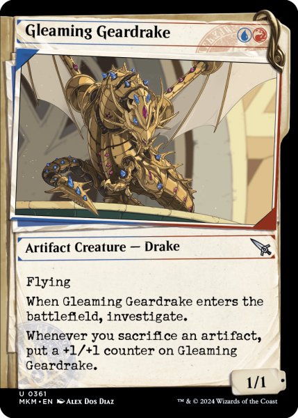 画像1: 【ENG】■Showcace Frame■煌く機械ドレイク/Gleaming Geardrake[MTG_MKM_0361_U] (1)