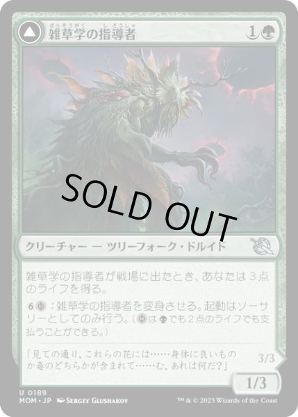 画像1: 【JPN】★Foil★雑草学の指導者//疾病の発動者/Herbology Instructor//Malady Invoker[MTG_MOM_0189U] (1)