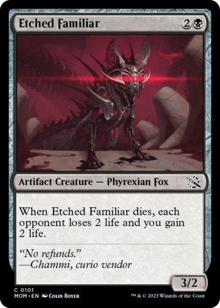 画像1: 【ENG】刻まれた使い魔/Etched Familiar[MTG_MOM_0101C] (1)