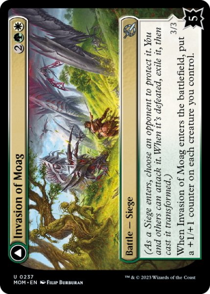 画像1: 【ENG】モアグへの侵攻//花帯びのドライアド/Invasion of Moag//Bloomwielder Dryads[MTG_MOM_0237U] (1)