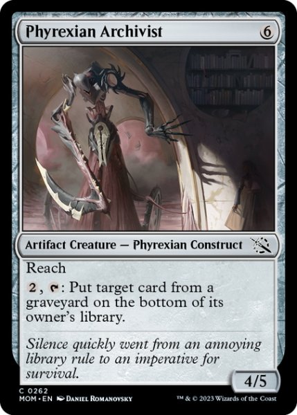 画像1: 【ENG】ファイレクシアの文書管理人/Phyrexian Archivist[MTG_MOM_0262C] (1)