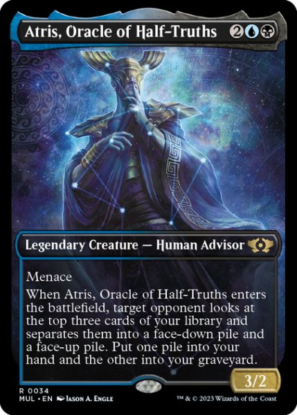 画像1: 【ENG】半真実の神託者、アトリス/Atris, Oracle of Half-Truths[MTG_MUL_0034R] (1)