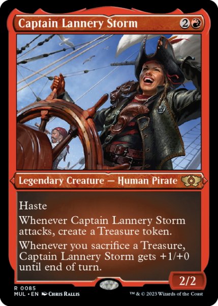 画像1: 【ENG】★エッチングFoil★風雲船長ラネリー/Captain Lannery Storm[MTG_MUL_085R] (1)