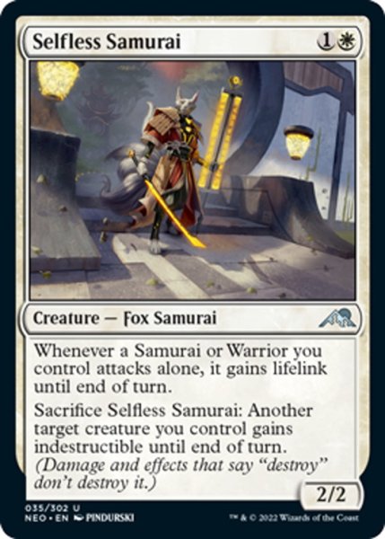 画像1: 【ENG】★Foil★無私の侍/Selfless Samurai[MTG_NEO_035U] (1)