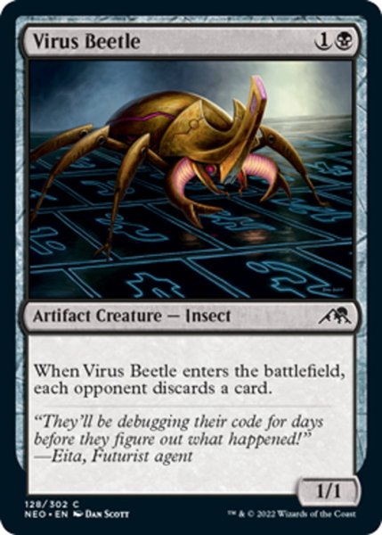 画像1: 【ENG】ウイルスの甲虫/Virus Beetle[MTG_NEO_128C] (1)