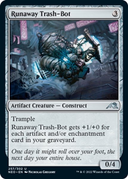 画像1: 【ENG】暴走ごみ収集ボット/Runaway Trash-Bot[MTG_NEO_257U] (1)