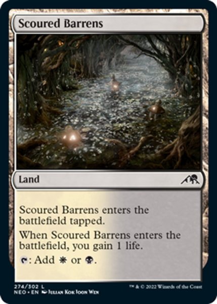 画像1: 【ENG】磨かれたやせ地/Scoured Barrens[MTG_NEO_274C] (1)