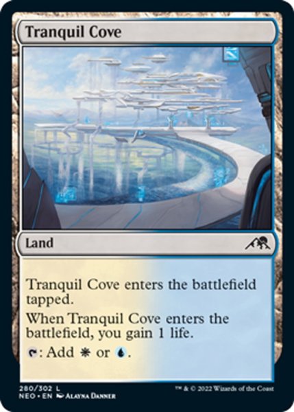 画像1: 【ENG】平穏な入り江/Tranquil Cove[MTG_NEO_280C] (1)