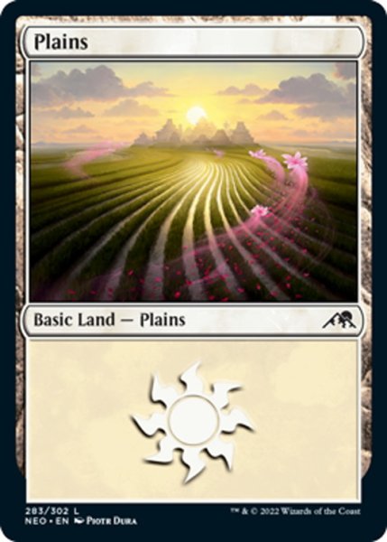 画像1: 【ENG】平地/Plains[MTG_NEO_283L] (1)