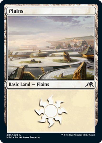 画像1: 【ENG】平地/Plains[MTG_NEO_284L] (1)