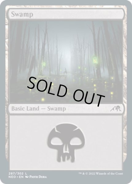 画像1: 【ENG】★Foil★沼/Swamp[MTG_NEO_287L] (1)