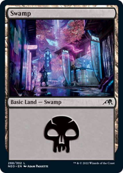 画像1: 【ENG】沼/Swamp[MTG_NEO_288L] (1)