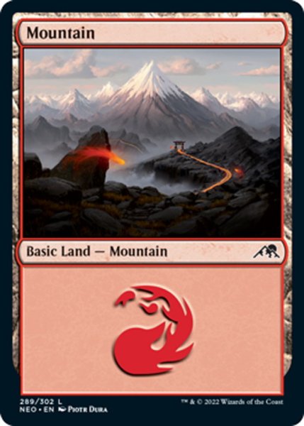 画像1: 【ENG】山/Mountain[MTG_NEO_289L] (1)