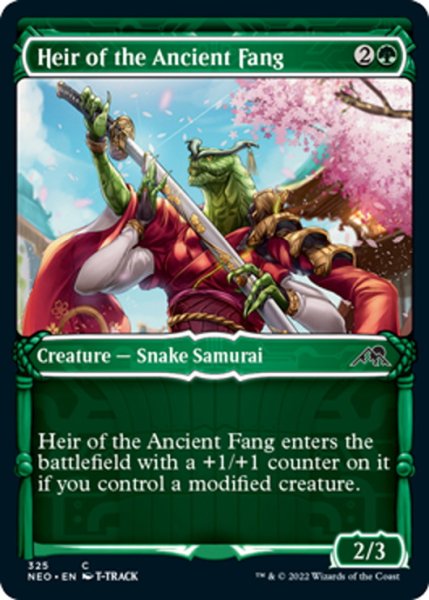 画像1: 【ENG】★Foil★古の牙を継ぐ者/Heir of the Ancient Fang[MTG_NEO_325C] (1)