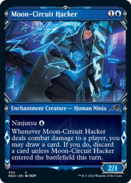 画像1: 【ENG】★Foil★月回路のハッカー/Moon-Circuit Hacker[MTG_NEO_334C] (1)