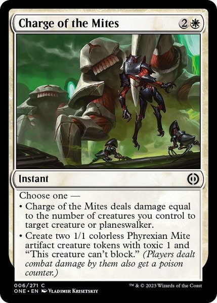 画像1: 【ENG】ダニの突撃/Charge of the Mites[MTG_ONE_006C] (1)