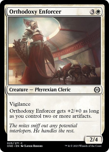 画像1: 【ENG】正典の執行者/Orthodoxy Enforcer[MTG_ONE_025C] (1)