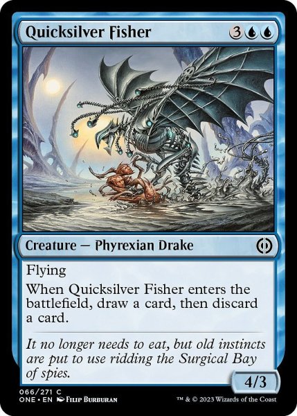 画像1: 【ENG】水銀の魚捕り/Quicksilver Fisher[MTG_ONE_066C] (1)