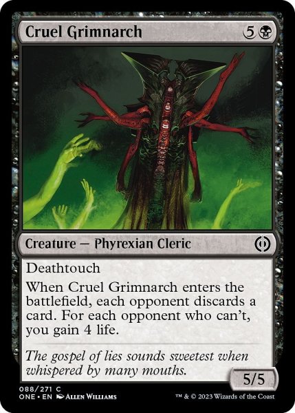 画像1: 【ENG】残虐の陰皇/Cruel Grimnarch[MTG_ONE_088C] (1)