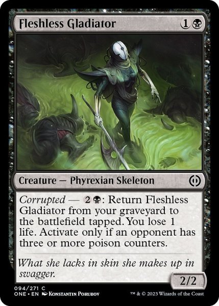 画像1: 【ENG】肉なし剣闘士/Fleshless Gladiator[MTG_ONE_094C] (1)