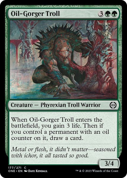 画像1: 【ENG】油喰らいのトロール/Oil-Gorger Troll[MTG_ONE_177C] (1)