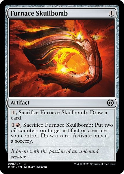 画像1: 【ENG】焼炉の頭蓋爆弾/Furnace Skullbomb[MTG_ONE_228C] (1)