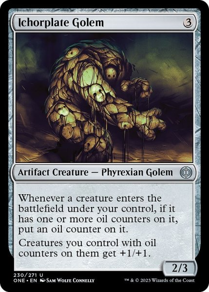 画像1: 【ENG】胆液板のゴーレム/Ichorplate Golem[MTG_ONE_230U] (1)