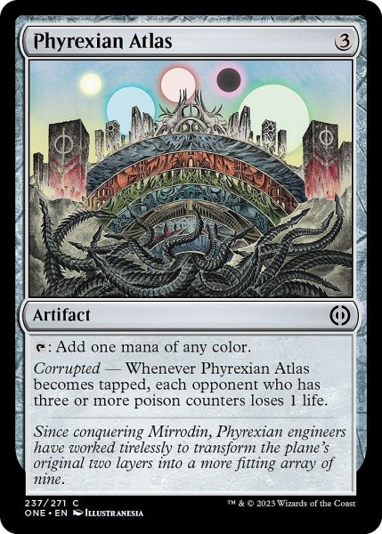 画像1: 【ENG】ファイレクシアの大地図/Phyrexian Atlas[MTG_ONE_237C] (1)