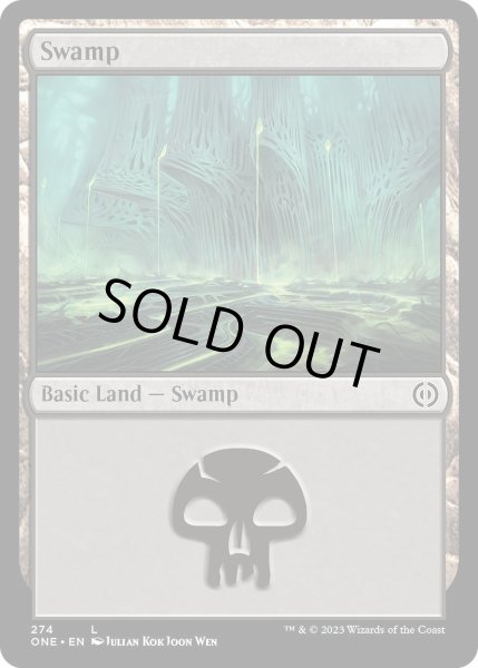 画像1: 【ENG】沼/Swamp[MTG_ONE_274L] (1)