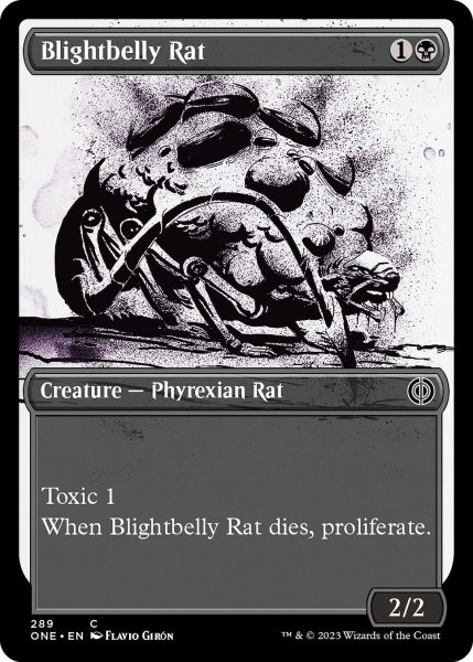 画像1: 【ENG】腐り腹のネズミ/Blightbelly Rat[MTG_ONE_289C] (1)