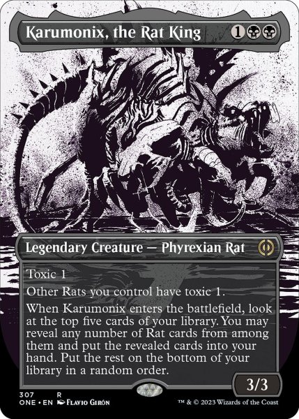 画像1: 【ENG】ネズミの王、カルモニクス/Karumonix, the Rat King[MTG_ONE_307R] (1)