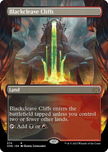 画像1: 【ENG】黒割れの崖/Blackcleave Cliffs[MTG_ONE_370R] (1)