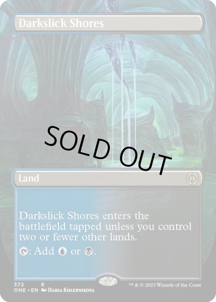 画像1: 【ENG】闇滑りの岸/Darkslick Shores[MTG_ONE_372R] (1)