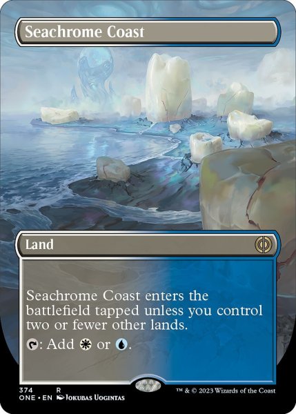 画像1: 【ENG】★Foil★金属海の沿岸/Seachrome Coast[MTG_ONE_374R] (1)