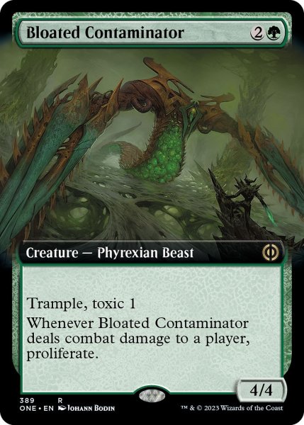 画像1: 【ENG】★Foil★ふくれた汚染者/Bloated Contaminator[MTG_ONE_389R] (1)