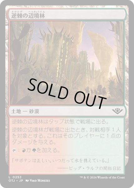 画像1: 【JPN】逆棘の辺境林/Bristling Backwoods[MTG_OTJ_0253_C] (1)