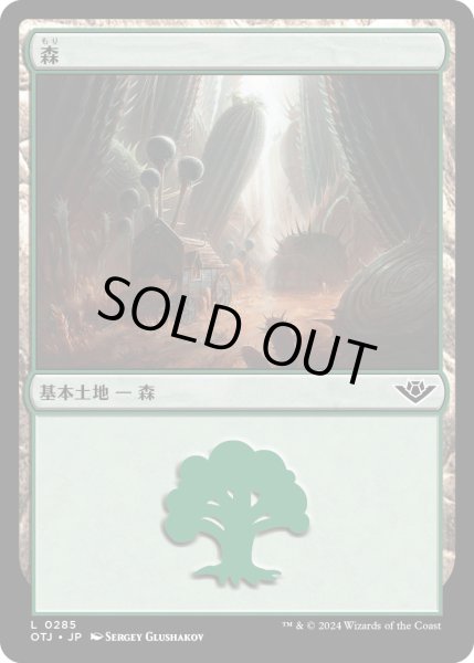 画像1: 【JPN】森/Forest[MTG_OTJ_0285_L] (1)