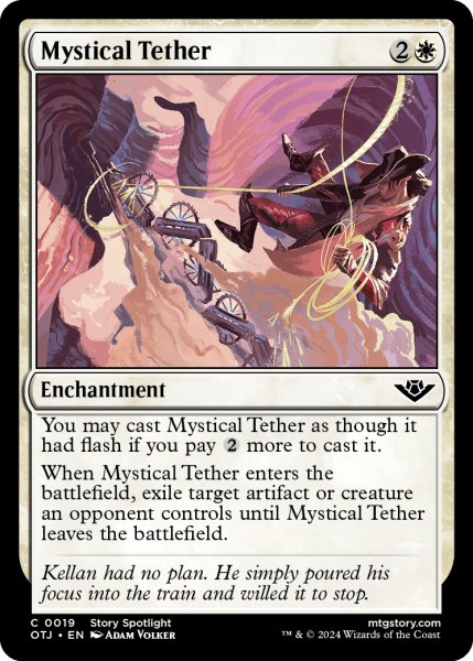 画像1: 【ENG】神秘の縛め/Mystical Tether[MTG_OTJ_0019_C] (1)