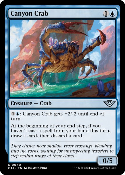 画像1: 【ENG】峡谷の蟹/Canyon Crab[MTG_OTJ_0040_U] (1)