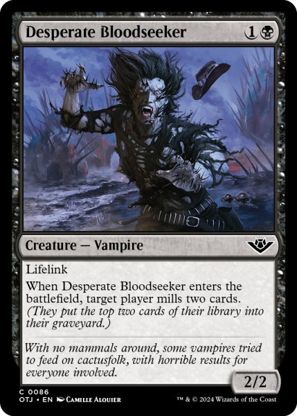 画像1: 【ENG】自暴自棄の求血者/Desperate Bloodseeker[MTG_OTJ_0086_C] (1)