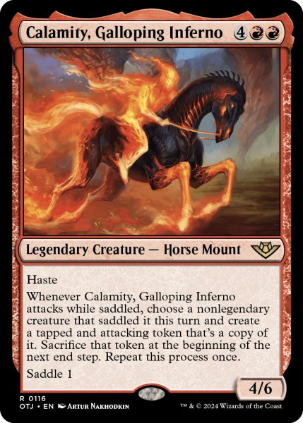 画像1: 【ENG】早駆る業火、カラミティ/Calamity, Galloping Inferno[MTG_OTJ_0116_R] (1)