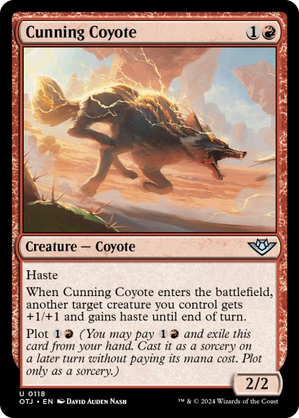 画像1: 【ENG】狡猾なコヨーテ/Cunning Coyote[MTG_OTJ_0118_U] (1)