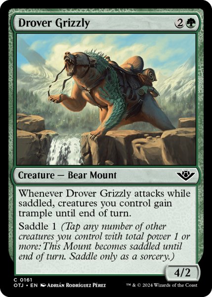 画像1: 【ENG】群追いの灰色熊/Drover Grizzly[MTG_OTJ_0161_C] (1)